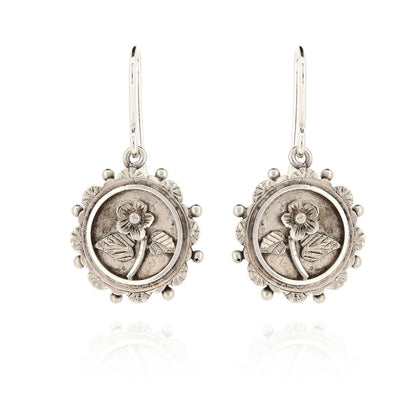 Antique - Victorian Floral Drop Earrings Drop Earrings