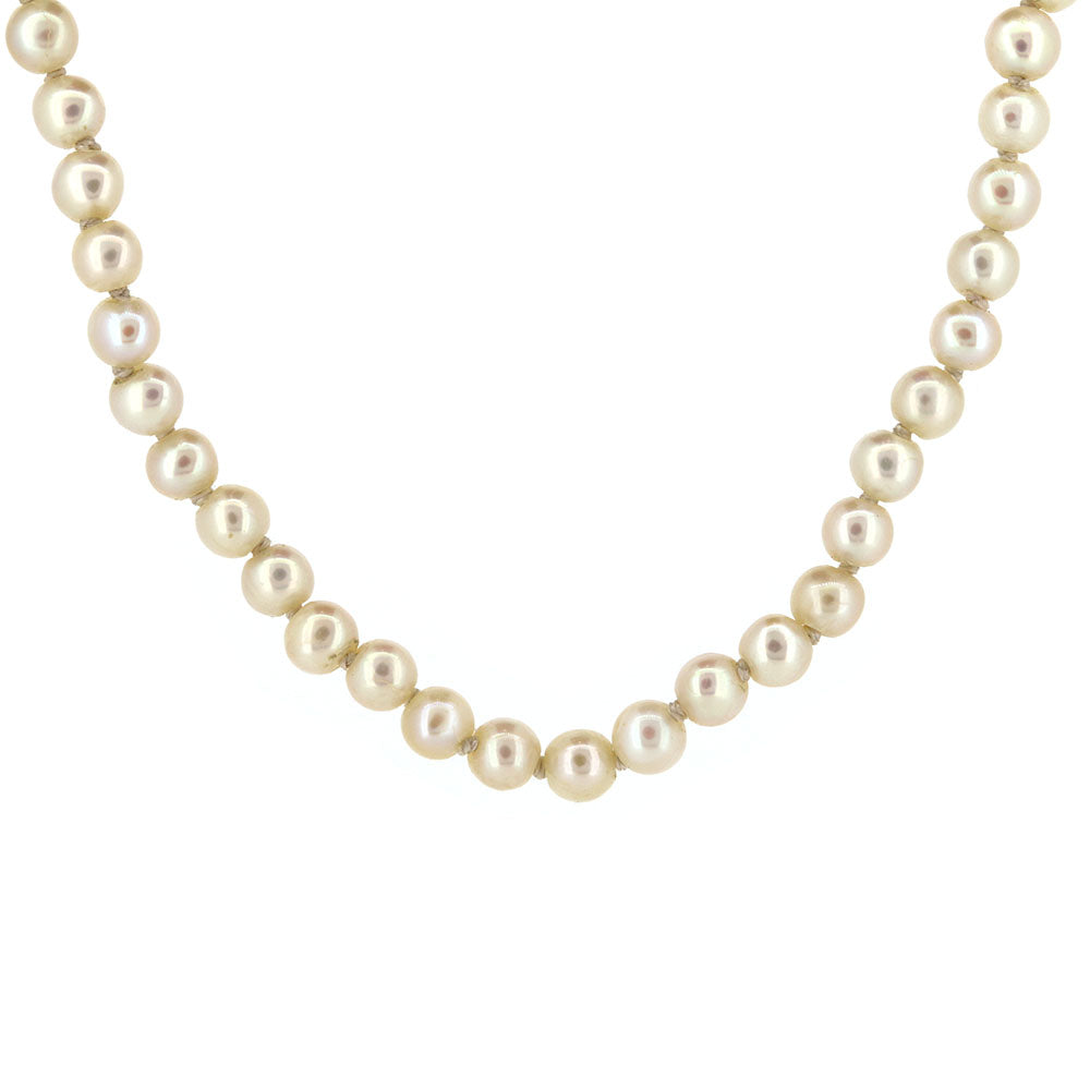 Pre-Owned - Knotted Cultured Pearl Necklace