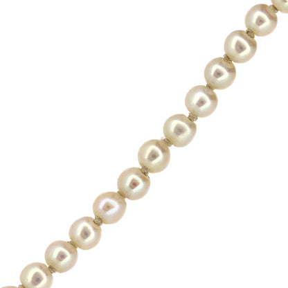 Pre-Owned - Knotted Cultured Pearl Necklace Necklace