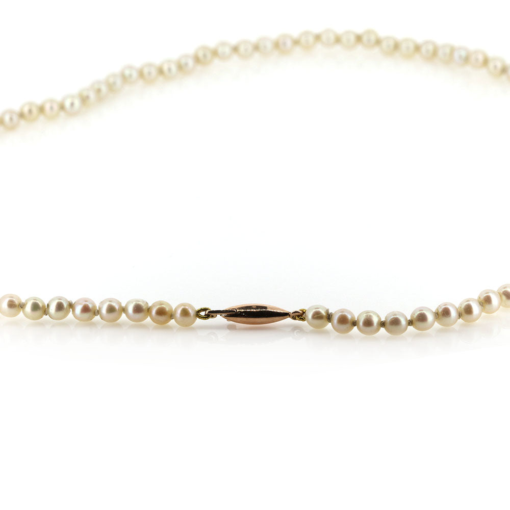 Pre-Owned - Knotted Cultured Pearl Necklace