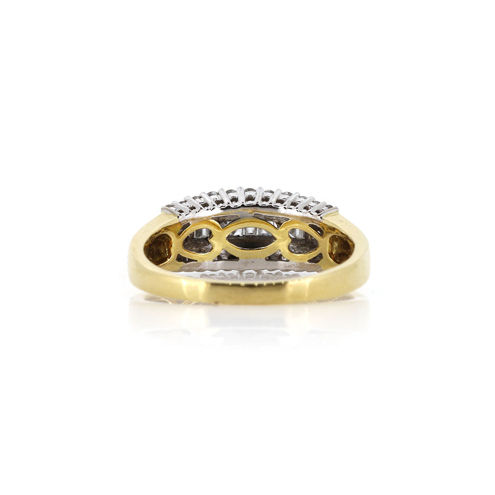 Pre-Owned - Three Row Diamond Ring