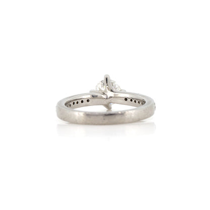 Pre-Owned - Diamond Solitaire Ring with Diamond Shoulders Rings