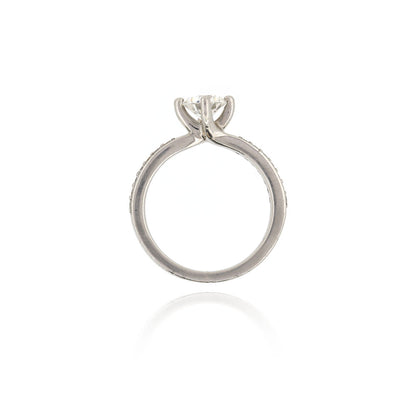 Pre-Owned - Diamond Solitaire Ring with Diamond Shoulders Rings