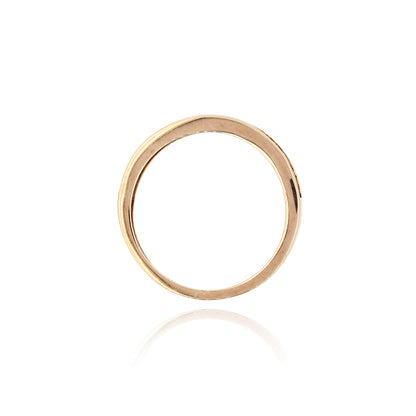 9ct Rose Gold Natural Pink Diamond Half Eternity Ring - Pre-Owned