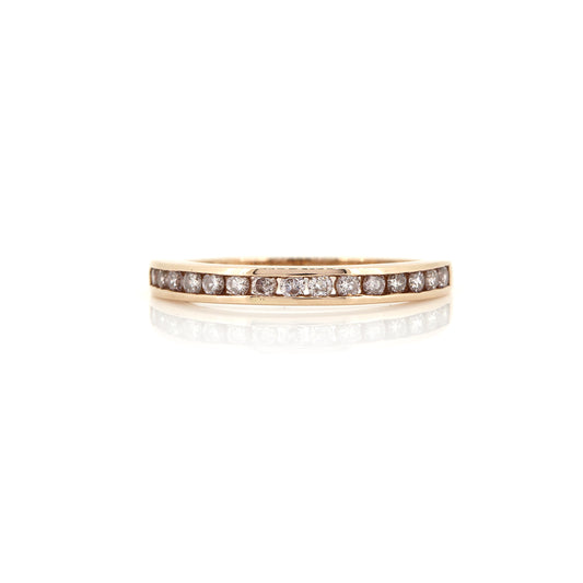 9ct Rose Gold Natural Diamond Half Eternity Ring - Pre-Owned
