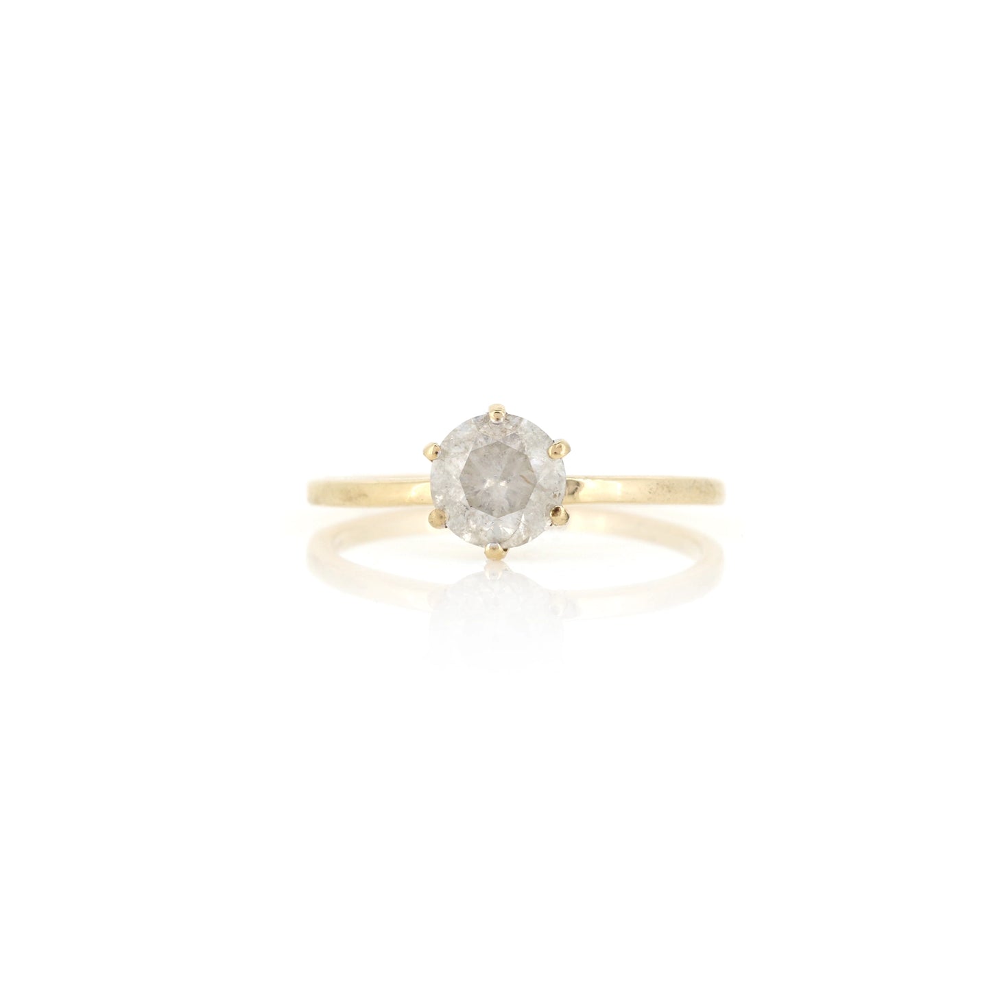 9ct Yellow Gold 0.80ct Diamond Solitaire Ring - Pre-Owned