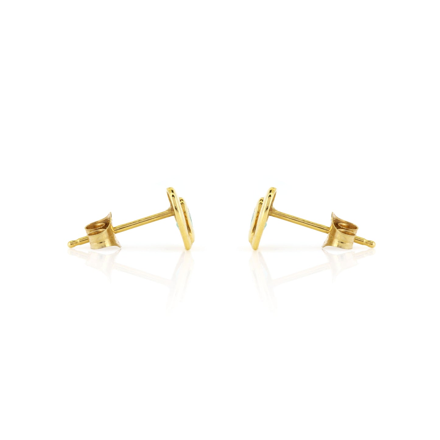 Pre-Owned - Emerald Heart Stud Earrings