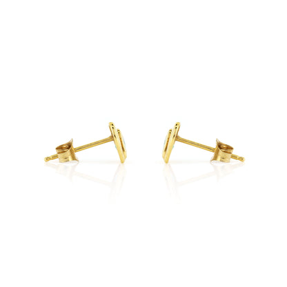 Pre-Owned - Emerald Heart Stud Earrings