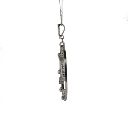 Belle Époque  and Platinum Diamond Flower Pendant - Antique