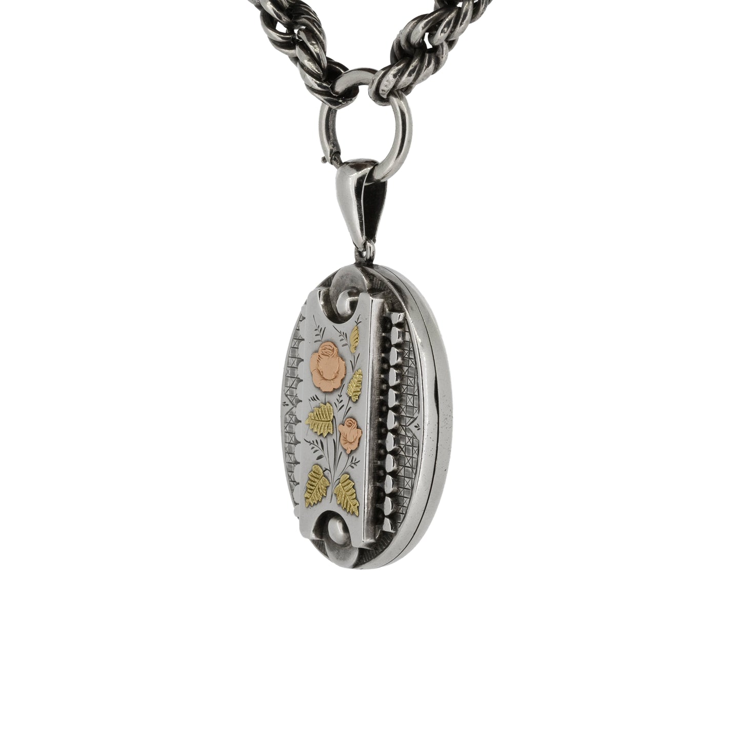 1885 Mid Victorian Adie & Lovekin Silver Locket - Antique