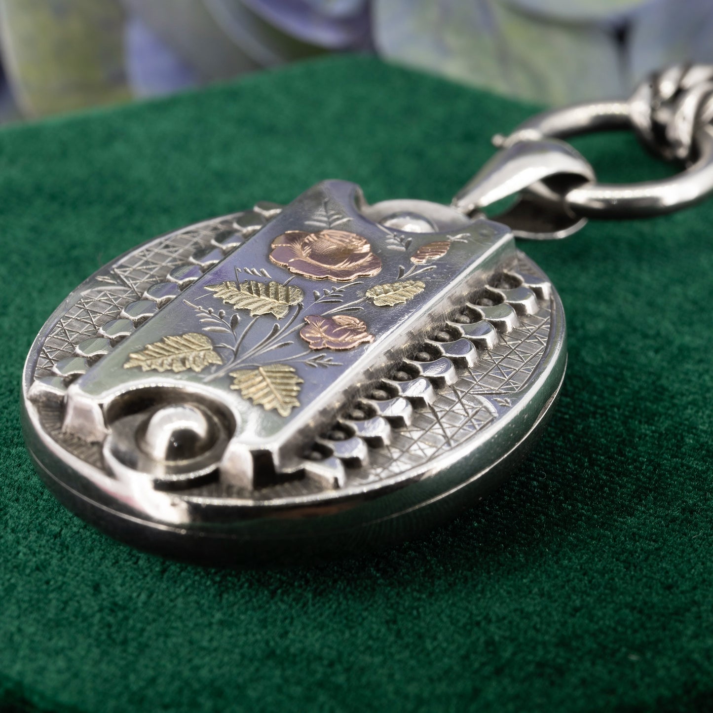 1885 Mid Victorian Adie & Lovekin Silver Locket - Antique