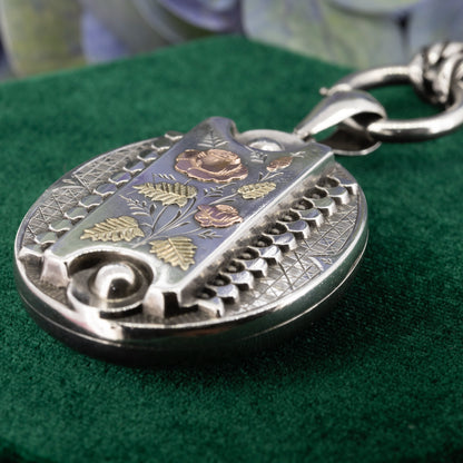 1885 Mid Victorian Adie & Lovekin Silver Locket - Antique