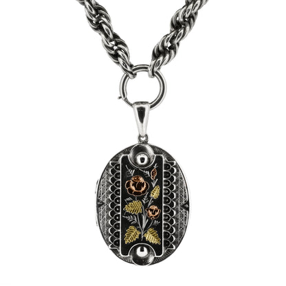 1885 Mid Victorian Adie & Lovekin Silver Locket - Antique