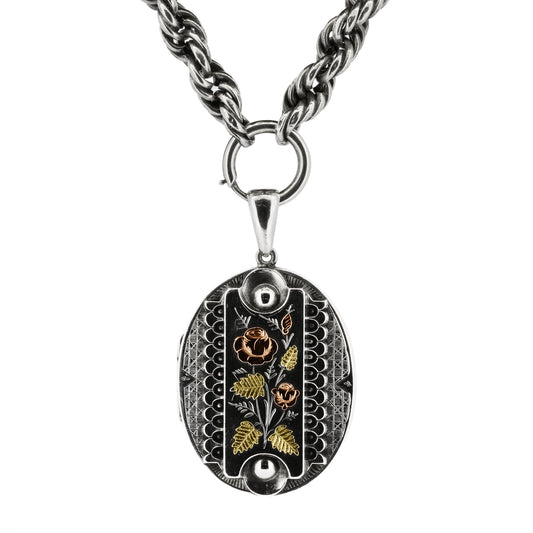 1885 Mid Victorian Adie & Lovekin Silver Locket - Antique
