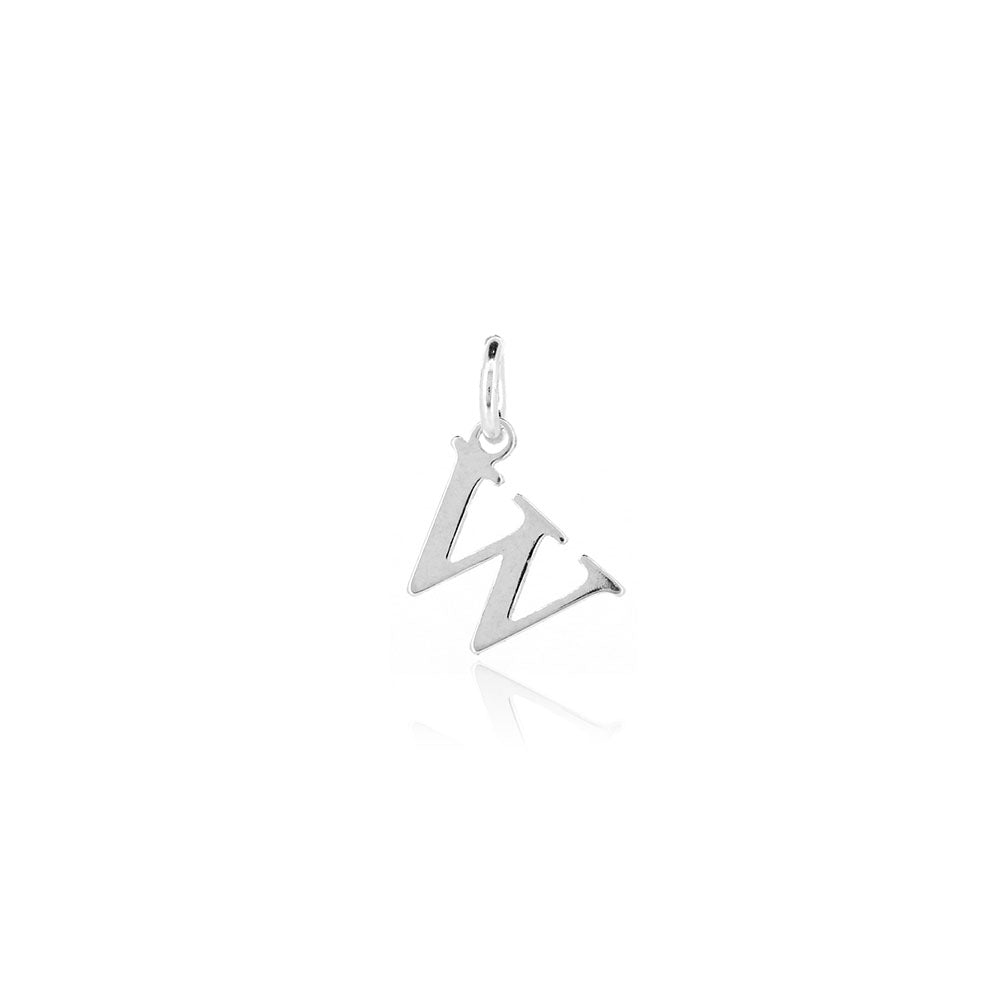 Initial "W" Charm - Sterling Silver Pendants and Charms