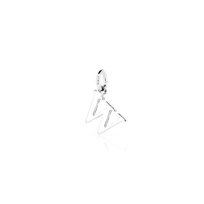 Initial "W" Charm - Sterling Silver Pendants and Charms