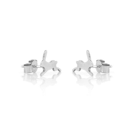 Hare Stud Small Earrings - Sterling Silver Stud Earrings