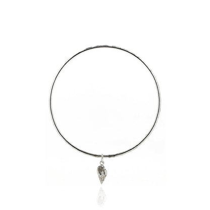 Whelk Shell Charm Bangle - Sterling Silver Bangles