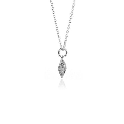 Whelk Shell Necklace - Sterling Silver Necklace