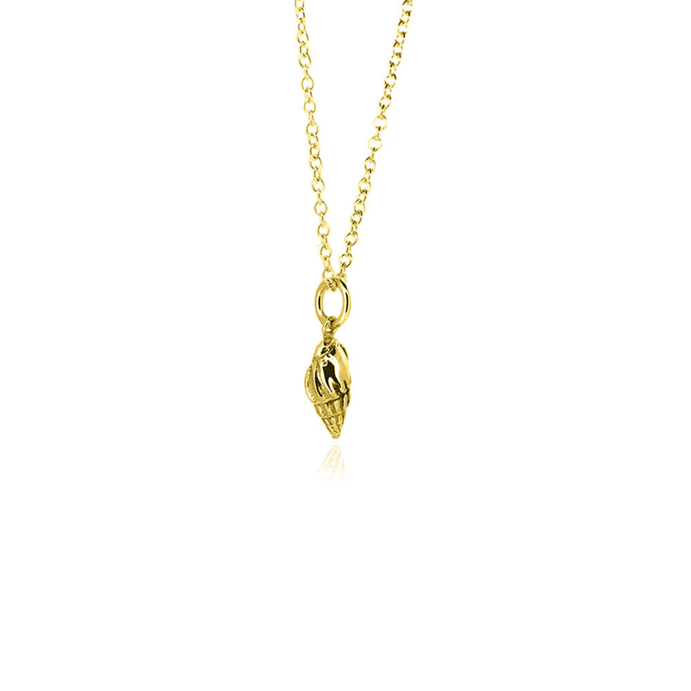 Whelk Shell Necklace - Yellow Gold Vermeil Necklace