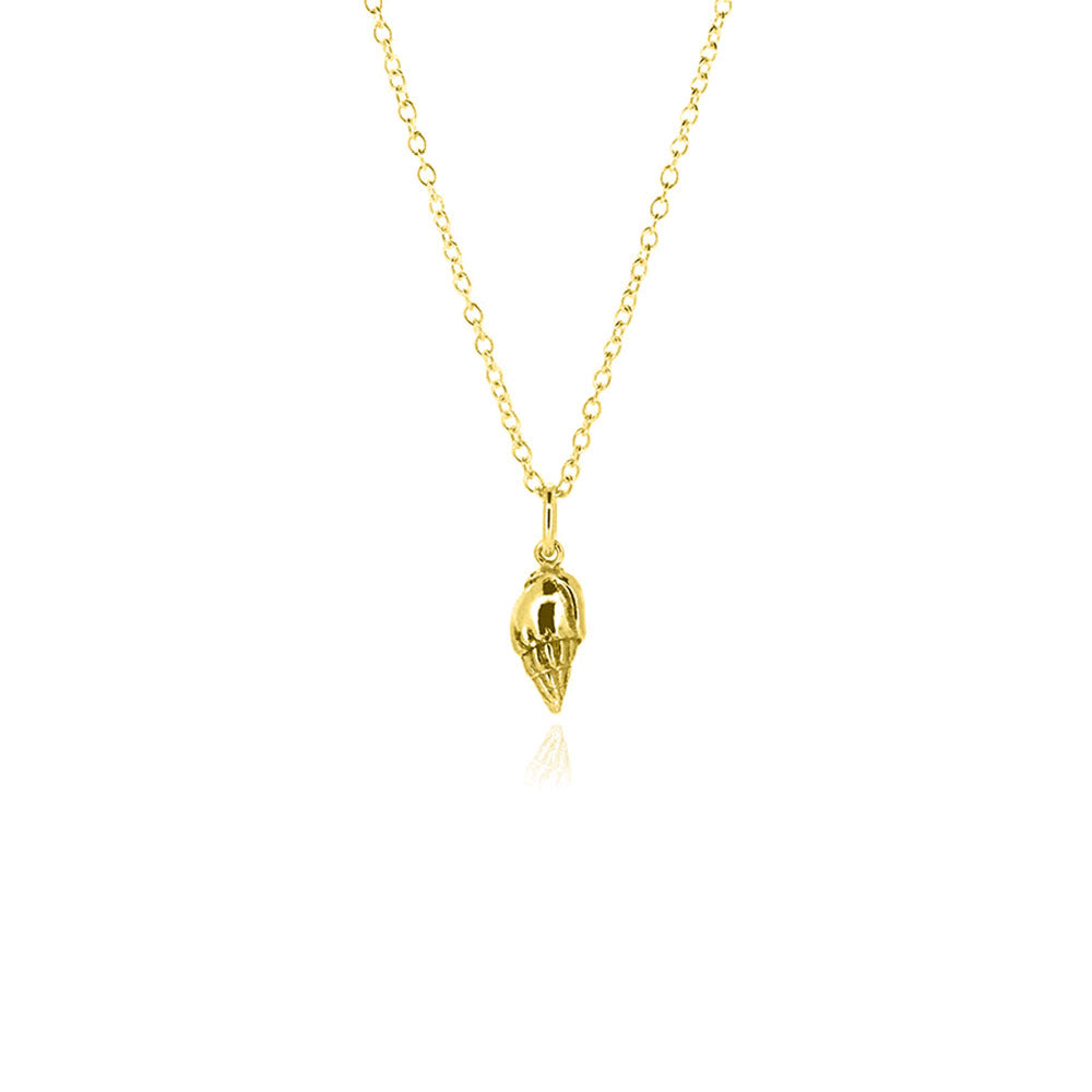 Whelk Shell Necklace - Yellow Gold Vermeil Necklace
