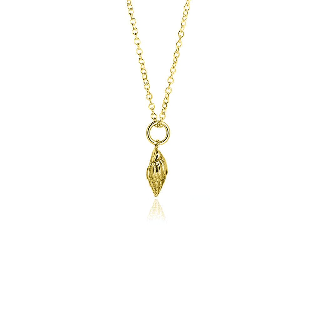 Whelk Shell Necklace - Yellow Gold Vermeil Necklace