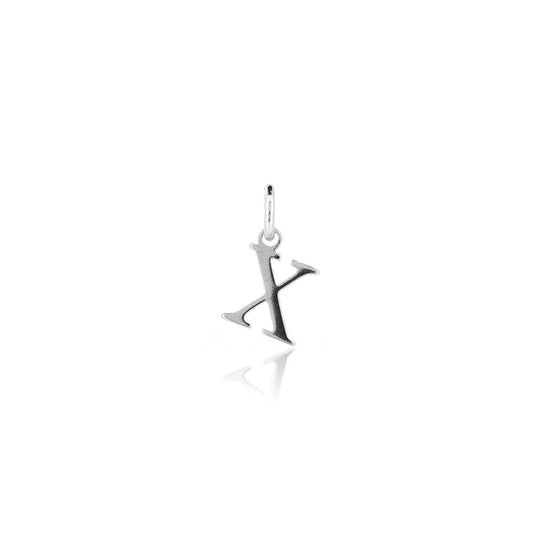 Initial "X" Charm - Sterling Silver Pendants and Charms