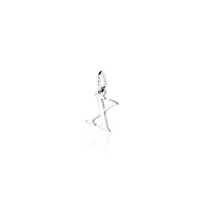 Initial "X" Charm - Sterling Silver Pendants and Charms