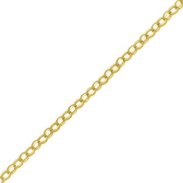 Oval Belcher Chain - Yellow Gold Vermeil - 20 Inch (50cm) Length, 2.56mm width Chains