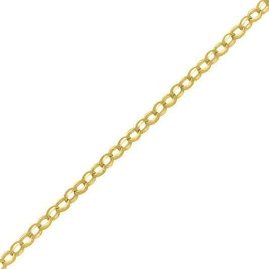 Oval Belcher Chain - Yellow Gold Vermeil - 20 Inch (50cm) Length, 2.56mm width Chains