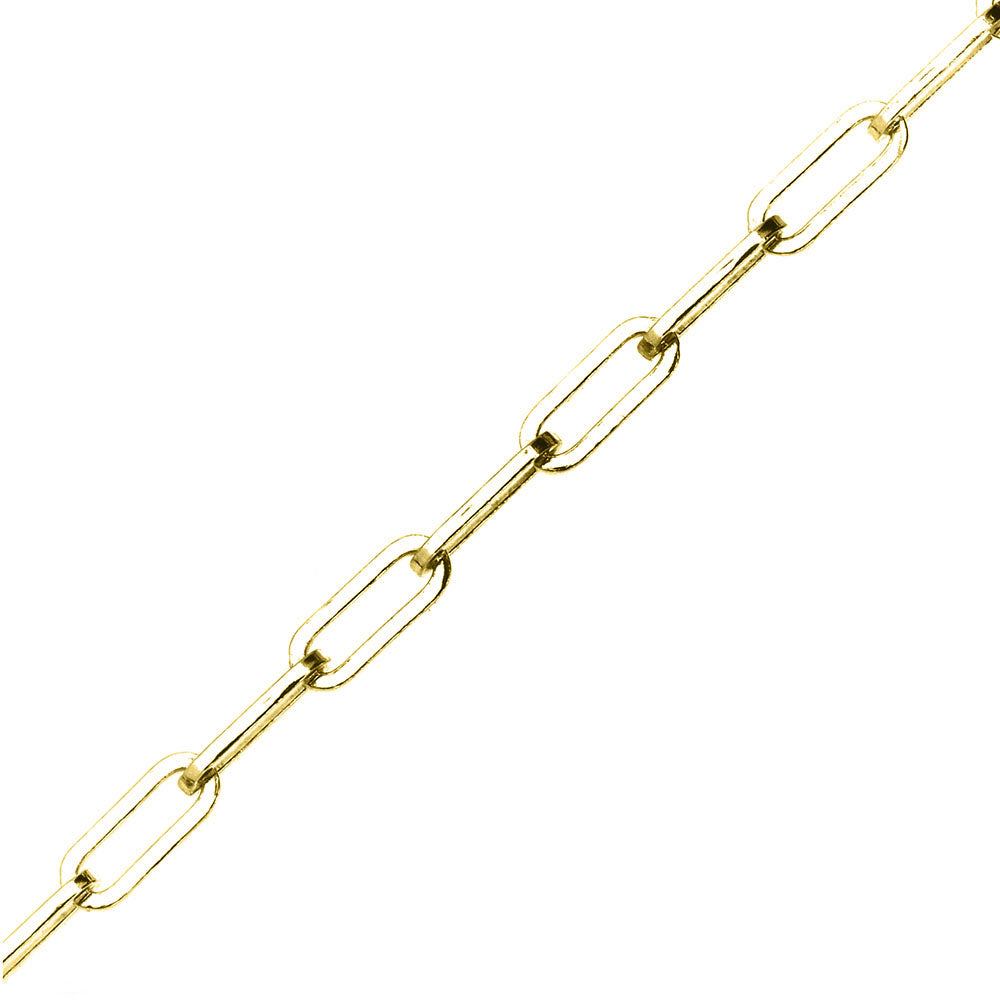 Square Trace Paperclip Bracelet - Yellow Gold Vermeil