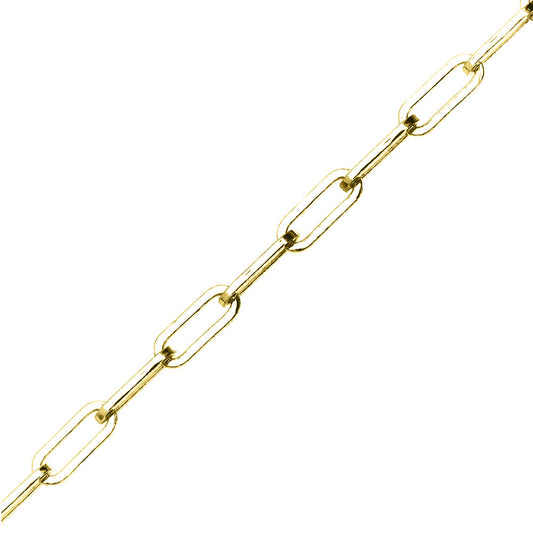 Square Trace Paperclip Bracelet - Yellow Gold Vermeil