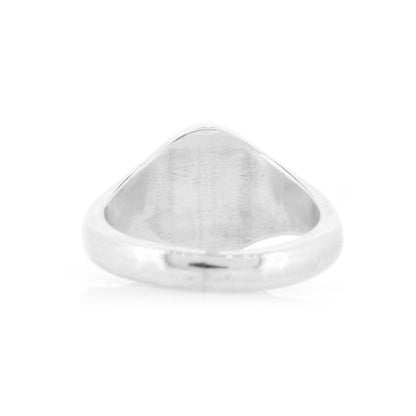 Signet Ring Oval 13mm x 11mm - Sterling Silver Rings