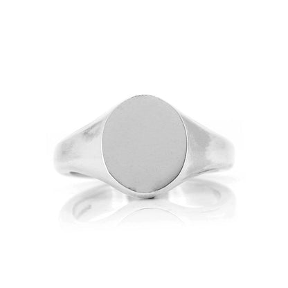 Signet Ring Oval 16mm x 13mm - Sterling Silver Rings