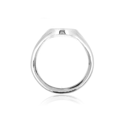 Signet Ring Oval 16mm x 13mm - Sterling Silver Rings