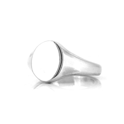 Signet Ring Oval 16mm x 13mm - Sterling Silver Rings
