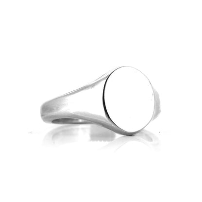 Signet Ring Oval 16mm x 13mm - Sterling Silver Rings