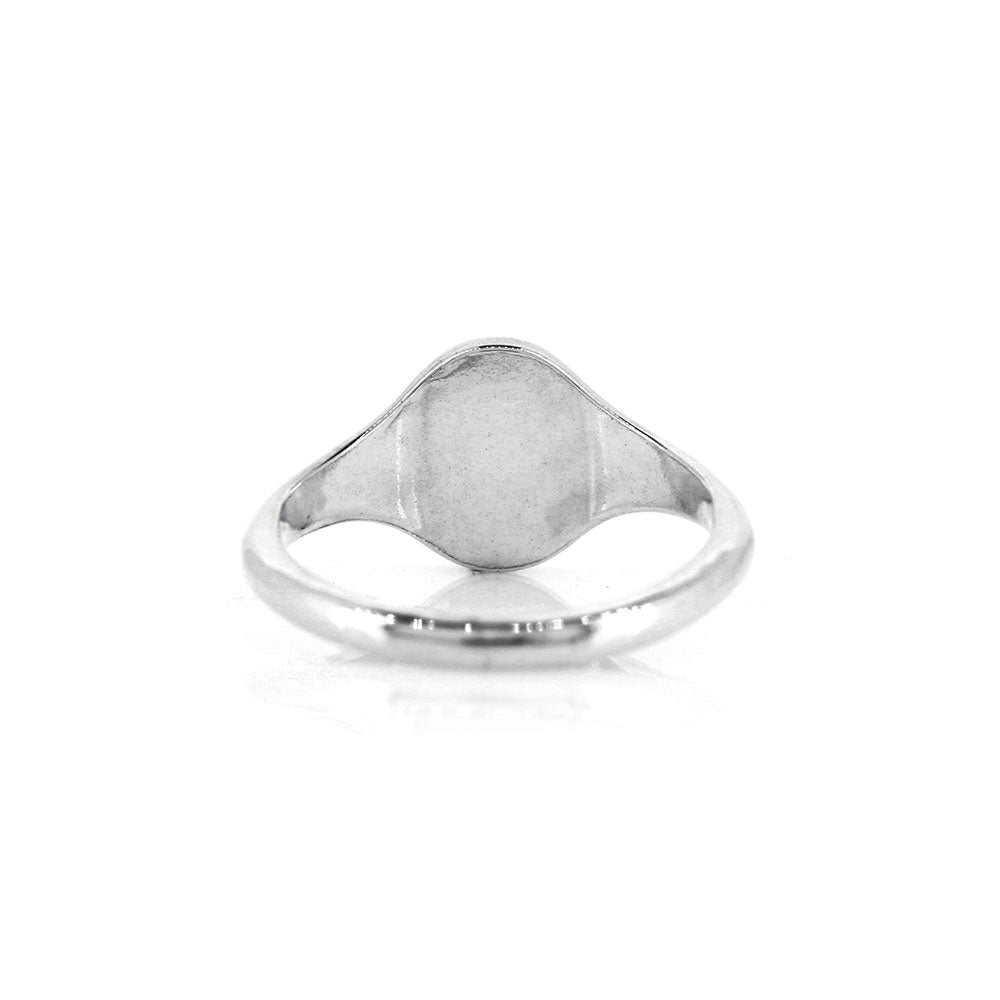 Signet Ring Oval 9.5mm x 7mm - Sterling Silver