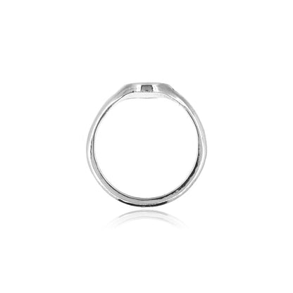 Signet Ring Oval 9.5mm x 7mm - Sterling Silver Rings