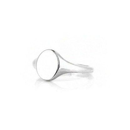 Signet Ring Oval 9.5mm x 7mm - Sterling Silver Rings