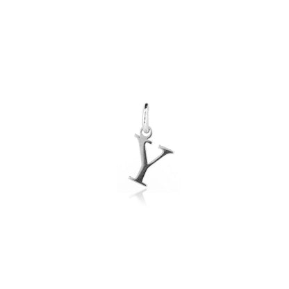 Initial "Y" Charm - Sterling Silver Pendants and Charms